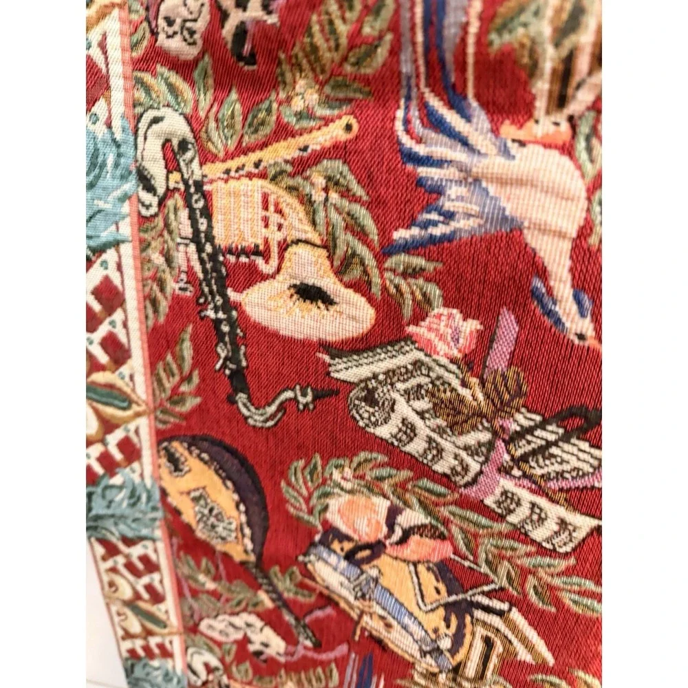 VINTAGE TAPISSERIE TAPESTRY Runner Metropolitan Opera , Birds , Dining Room Hang